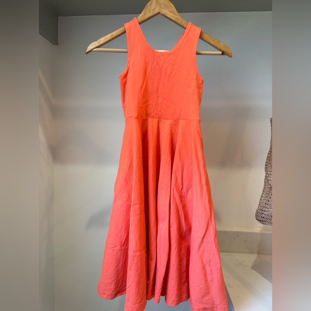 Remie Girl Coral Sleeveless Dress, circle skirt, size 10
